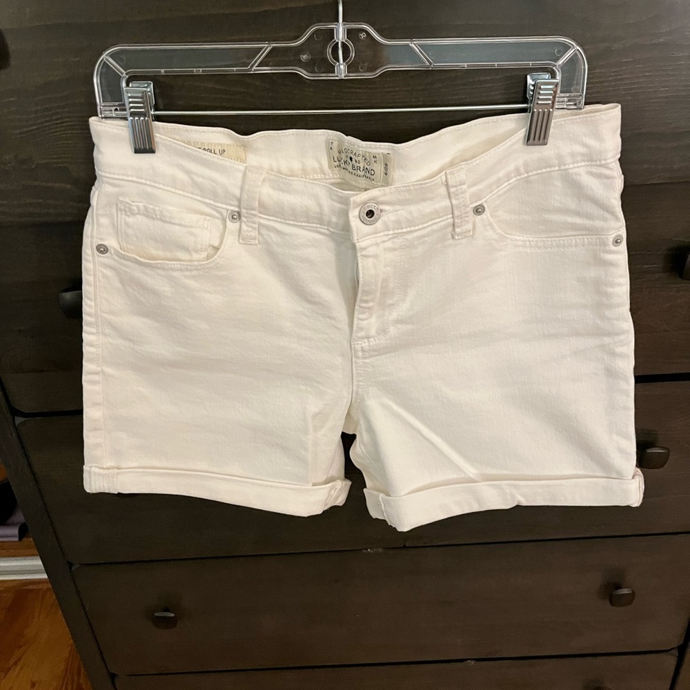 Lucky Brand rolled up white jean short